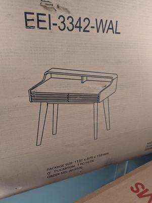 New In The Box Modway Furniture Render Writing Desk in Walnut -EEI-3342-WAL Box 6