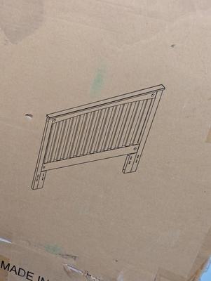 New In The Box HB45-RO Full/Queen Rake Style Headboard in Golden Oak Finish Box 8