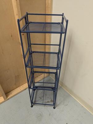 4 Tier Folding Metal Shelf