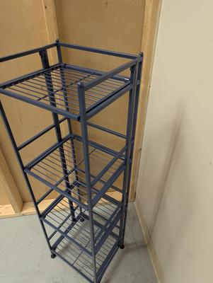 4 Tier Folding Metal Shelf