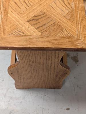 Wooden Side Table Magazine Rack