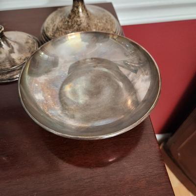 Weighted Sterling Silver Candle Sticks, Vase, Bowl ,Salt Pepper Shakers