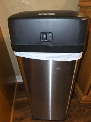 iTouchless 13-Gallon Stainless Steel Sensor Trash Can – With Manual