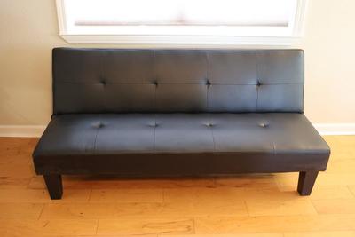 Black Modern Futon Sofa Bed (See Details)