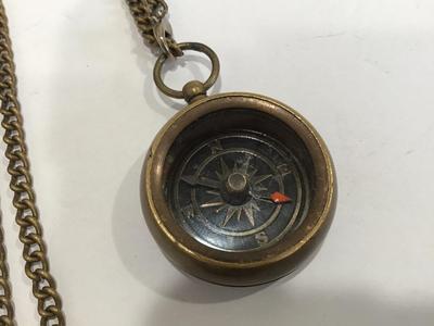 Glass Compass Necklace