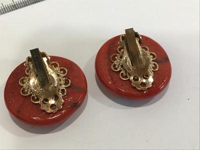 Milfori Red Art Glass Earrings