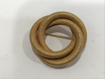 Gold Tone Circular Brooch