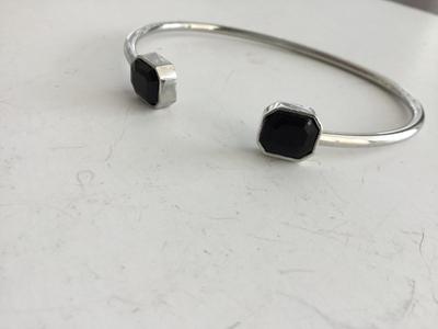 Silver tone cuff fashion bracelet