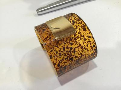 Wide Clear Leapord Cuff