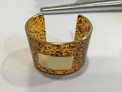 Wide Clear Leapord Cuff