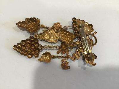 Vintage Fruit Brooch Grapes