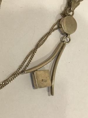950 Sterling Mark Pendant With 925 Chain