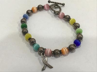 Cats Eye Style Glass Beaded Bracelet
