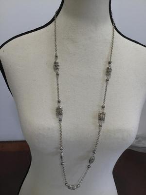 Silvertone Filagree Necklace