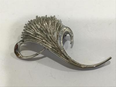 Brushed silver Tone Brooch