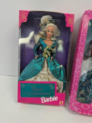 Royal Enchantment & Special Edition Emerald Elegance Barbies Lot 24