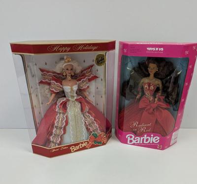 Happy Holidays Special Edition & Toys "R" US Special Edition Radiant In Red Barbies Lot 30