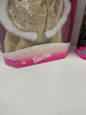 Special Edition Winter Fantasy & Special Edition Winter's Eve Barbies Lot 32