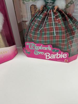 Special Edition Winter Fantasy & Special Edition Winter's Eve Barbies Lot 32