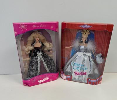 Special Edition Winter Fantasy & Special Edition Silver Royale Barbies Lot 34