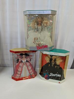 Special Editions Happy Holidays Barbies Lot 39