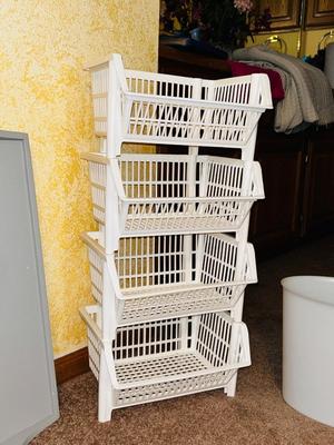 4 TIER BASKET ORGANIZER, LAP AND SERVING TRAYS, CHAIR ARM ORGANIZER AND MORE