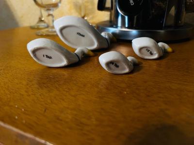 PORCELAIN DUCK MEASURING SPOONS, LAZY SUSAN SPICE RACK, WINE GLASSES AND MORE!