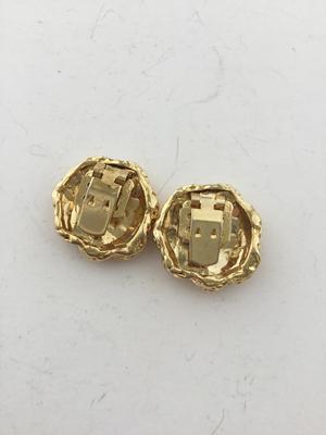 Gold tone vintage shoe clips
