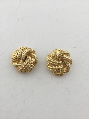 Gold tone vintage shoe clips