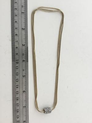 Gold tone unmarked multilayer fashion necklace