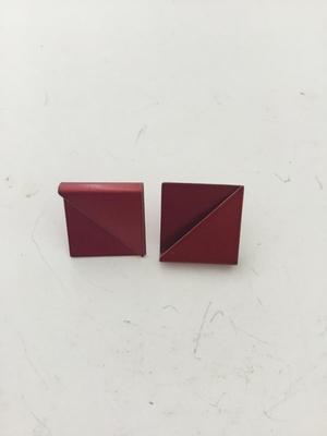 Red fashion square earrings