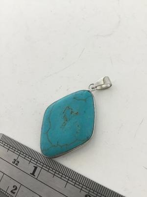 Faux turquoise necklace pendant
