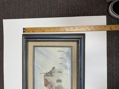 Framed Oil on Canvas Winter Landscape