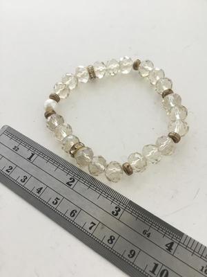 Clear beaded stretchy bracelet