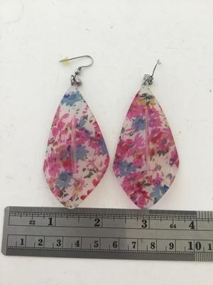 Beautiful floral dangle statement earrings