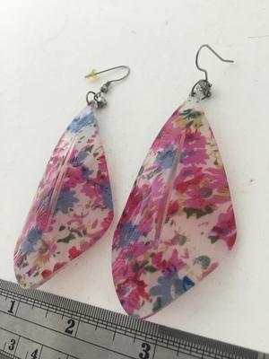Beautiful floral dangle statement earrings