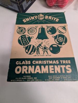 Vintage Christmas Ornaments Kringle Glass Santa Land Shiny Brite