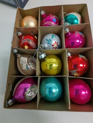 Vintage Christmas Ornaments Kringle Glass Santa Land Shiny Brite