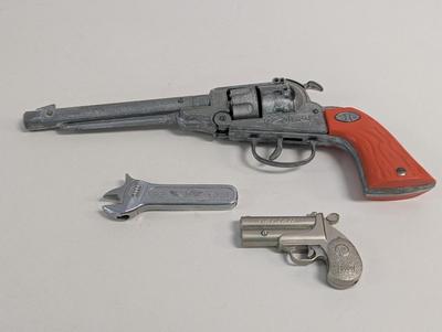 HALCO Colt Cap Gun Orange Grip & 2 Novelty Lighters