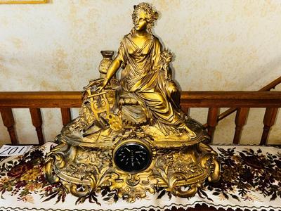 STUNNING KIENZLE VDO GILT BRONZE MANTEL CLOCK