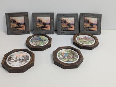 Currier & Ives Price Imports Japan & Thomas Kinkade Coasters