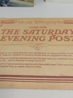 1914-1925 Stanolind Almanac Pamphlet & Saturday Evening Post Advertising Cards