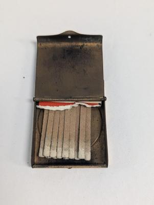 Vintage 1946-1951 Scottie Dog No Parking Match Safe Perpetual Calendar