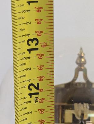 Vintage Kundo Clock Made In West Germany Glass Dome With Metal Base