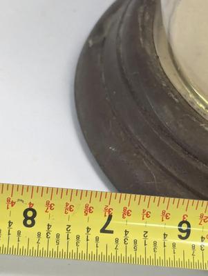 Vintage Kundo Clock Made In West Germany Glass Dome With Metal Base