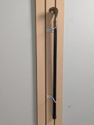 Cobra Head Brass Walking Cane With Sword