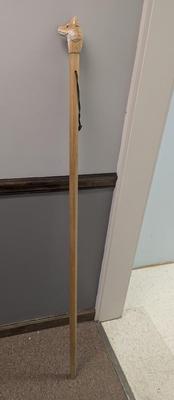 56 1/2" Carved Kangaroo Head Walking Cane