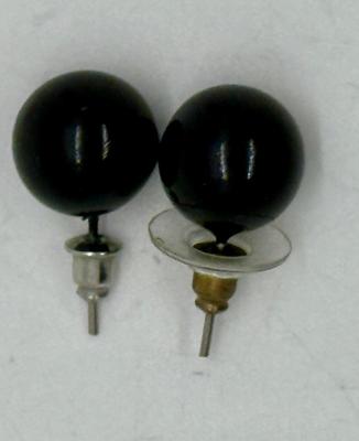 Vintage Black Studded Ball Earrings