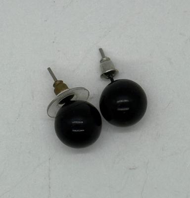 Vintage Black Studded Ball Earrings