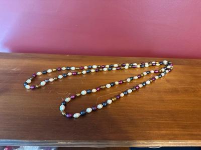 30” strand of pearls and earrings